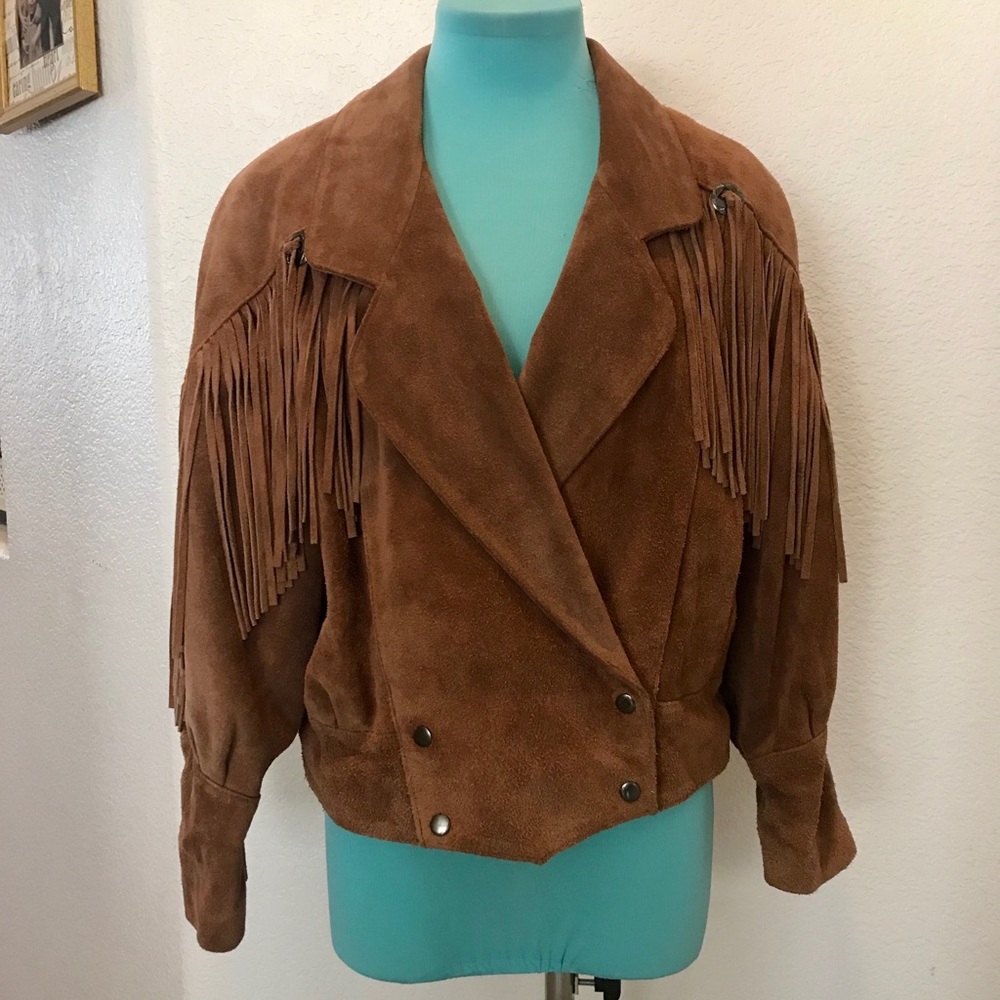 Rare Vintage Genuine Leather Tassel Jacket
